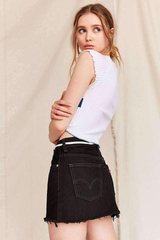 Image of Urban Renewal Low Rise Dark Denim Mini Skirt
