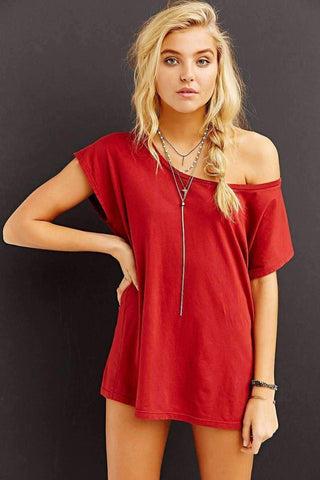 Image of Off The Shoulder Tee Dress