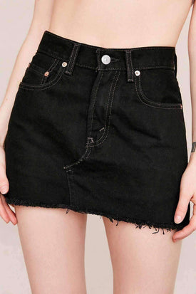 Urban Renewal Low Rise Dark Denim Mini Skirt