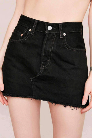 Image of Urban Renewal Low Rise Dark Denim Mini Skirt