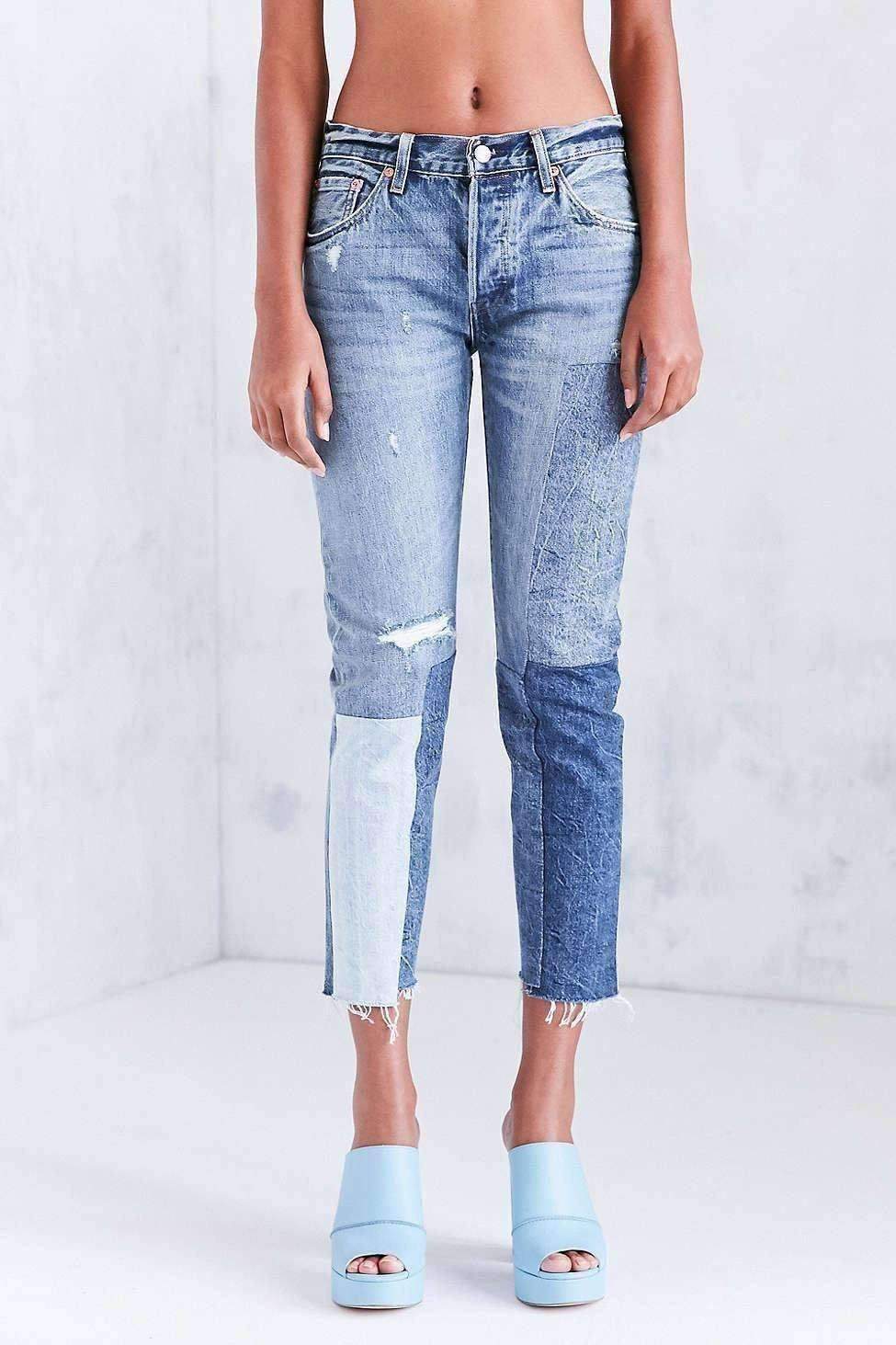 Colorblock Patch Skinny Jean - Ragged Lands