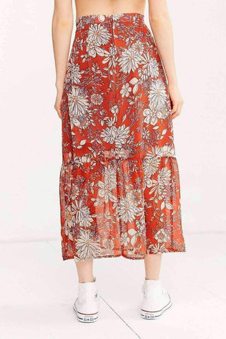 Image of Ruffle Maxi Skirt