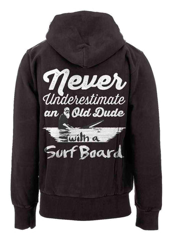 Image of Never Underestimate An Old Dude With a Surfboard Hoodie