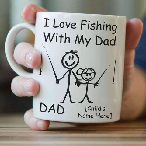 Image of ''I Love Fishing With My Dad'' Personalized Mug