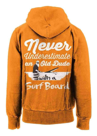 Image of Never Underestimate An Old Dude With a Surfboard Hoodie